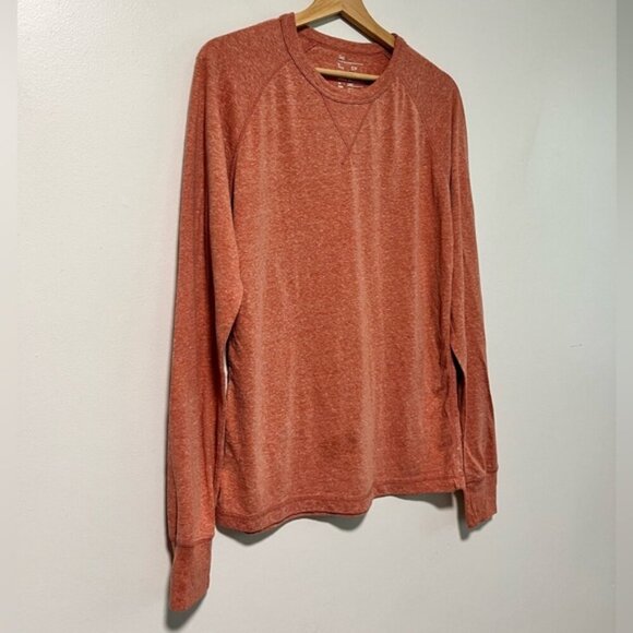 Gap Rust Heathered Long Sleeve Crewneck Pullover, Size Small - Picture 3 of 12